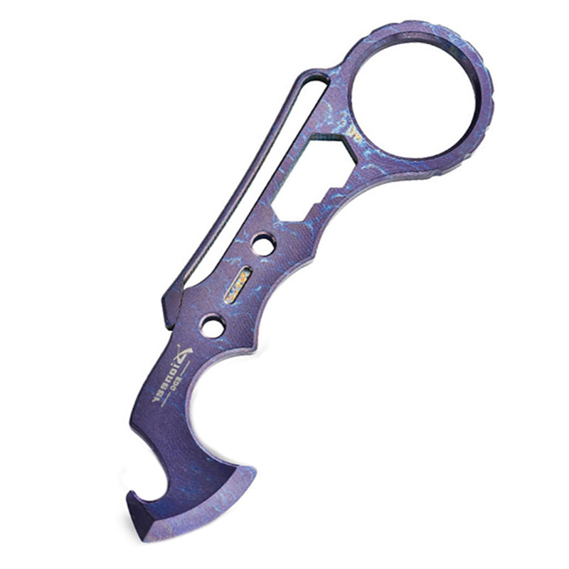 Titanium Alloy Multifunctional Crowbar Outdoor Survival Tool EDC Portable Tool Card