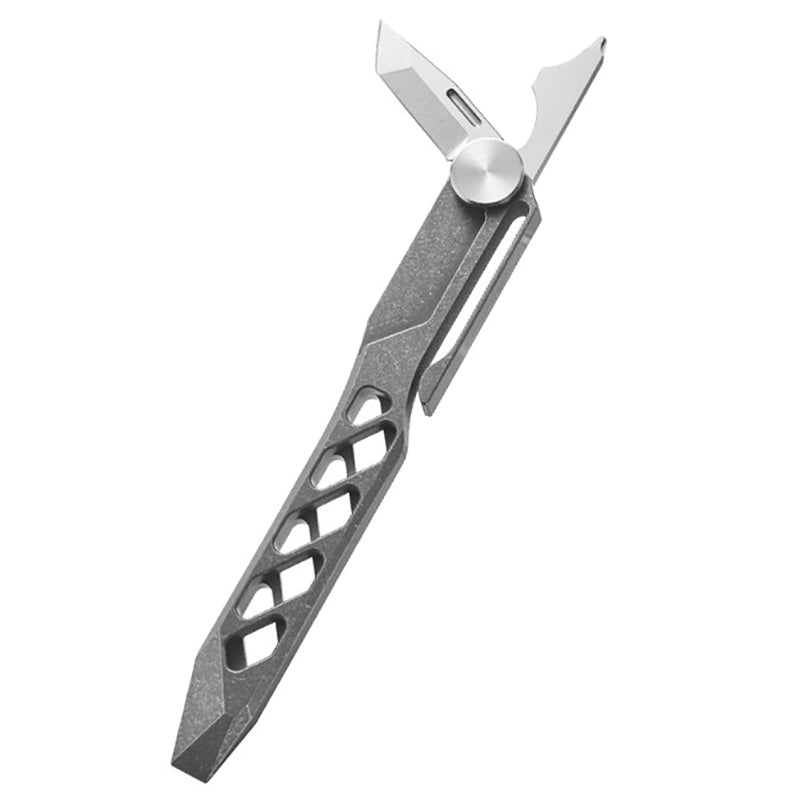 Multifunctional Titanium Alloy Crowbar Tool With Knife, Screwdriver, Bottle Opener | EDC & Outdoor Use