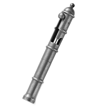 Stone Washed Barrel-Shaped Titanium Alloy Tactical Pen, Bolt Switch Design, Suitable For EDC Outdoor And Signature Use