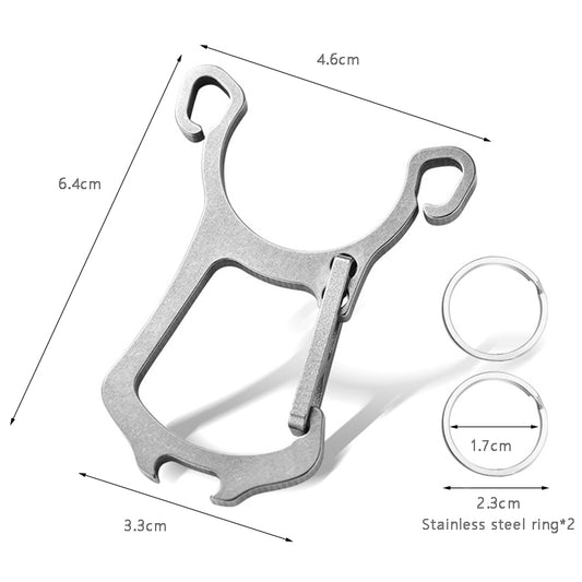 Titanium Alloy Multifunctional EDC Tool - Key Holder & Bottle Opener, Perfect For Outdoor Adventures