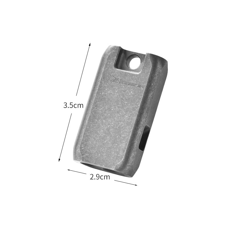 Titanium Alloy Waterproof Whistle, Double Hole High Decibel, Outdoor Essential Practical EDC Tool