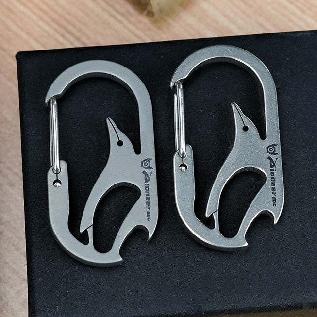 Little Penguin Titanium Car Keychain with Bottle Opener, Portable Keychain