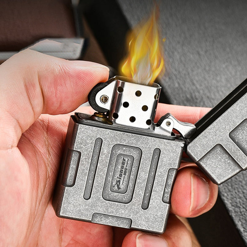 Titanium Alloy Windproof Kerosene Lighter Suitable for Men's Business Gifts & EDC Outdoor Camping