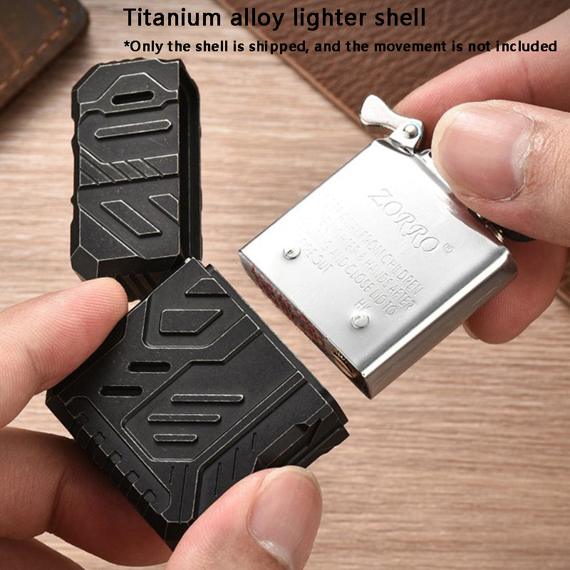 Mecha Titanium Alloy Lighter Shell Men's Advanced Creative Lighter EDC Tool