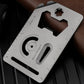Titanium Alloy Multi-Function Tool Card Portable Keychain Pendant Crowbar Bottle Opener