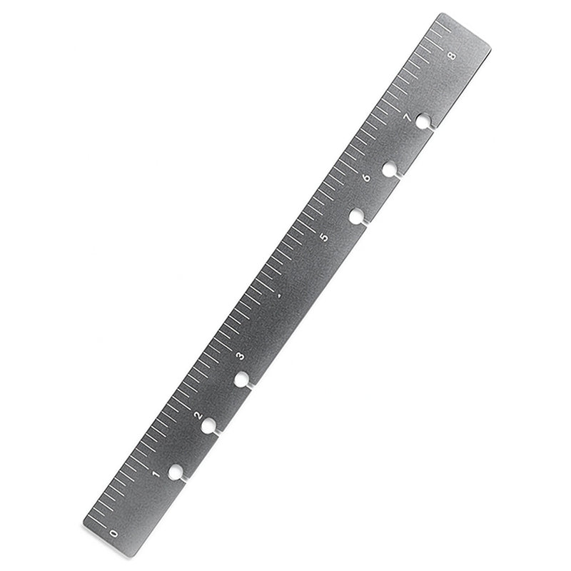 Gray Titanium Alloy Ruler Thickened 21 Cm Student Stationery Measuring Tool Drawing Feet