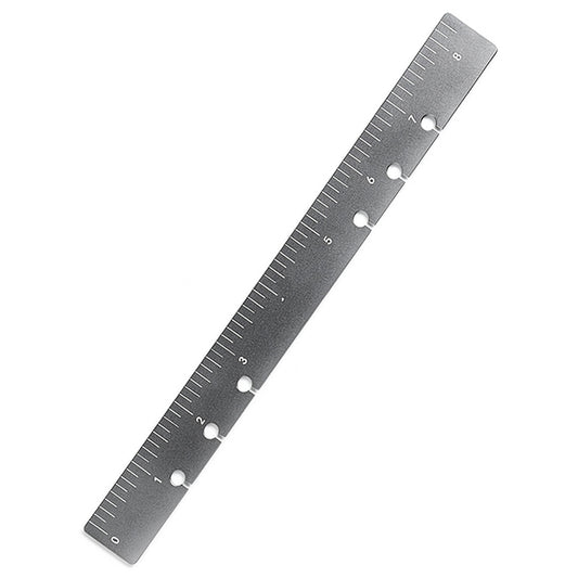 Gray Titanium Alloy Ruler Thickened 21 Cm Student Stationery Measuring Tool Drawing Feet