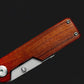 Outdoor Multifunctional Folding Utility Knife, Solid Wood Handle Stainless Steel Blade Portable EDC Cutting Tool