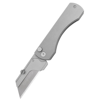 Titanium Alloy Folding Utility Knife Can Clip The Belt Out Of The Box Manual Cutting Tool