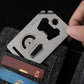 Titanium Alloy Multi-Function Tool Card Portable Keychain Pendant Crowbar Bottle Opener