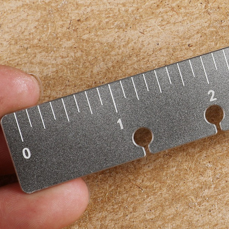 Gray Titanium Alloy Ruler Thickened 21 Cm Student Stationery Measuring Tool Drawing Feet