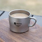 Pure Titanium Coffee Cup 150Ml Double-Layer Heat Insulation Teacup With Handle Outdoor Camping Portable Water Cup