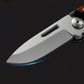 Outdoor Multifunctional Folding Utility Knife, Solid Wood Handle Stainless Steel Blade Portable EDC Cutting Tool