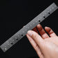Gray Titanium Alloy Ruler Thickened 21 Cm Student Stationery Measuring Tool Drawing Feet