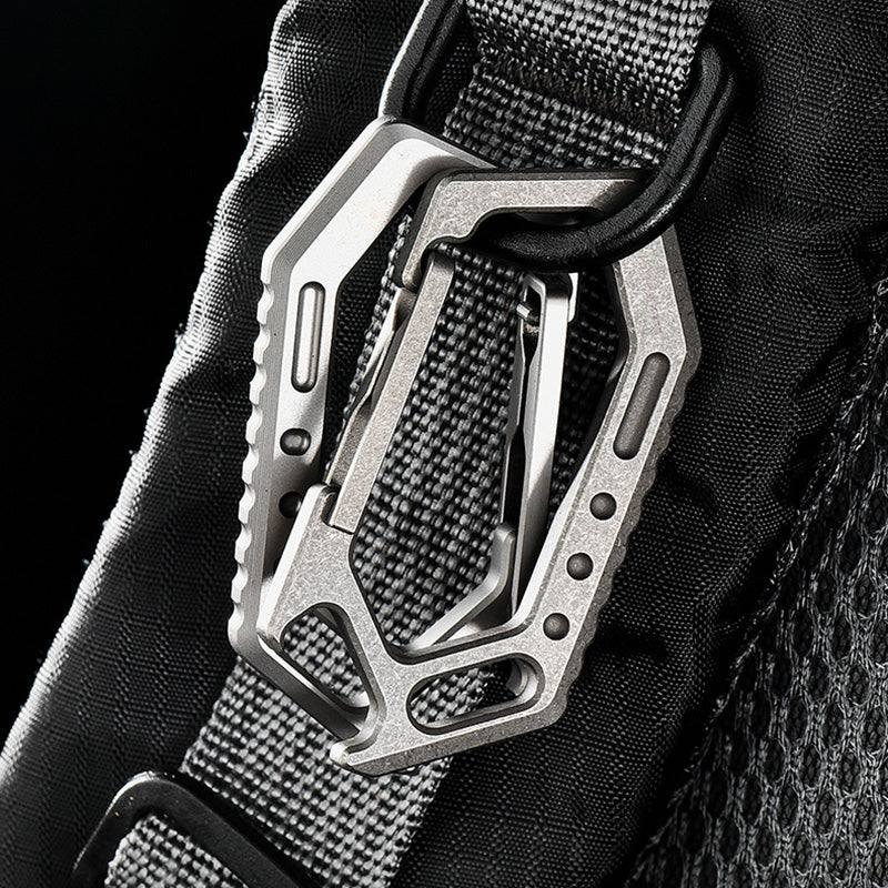 Titanium alloy Keychain Multifunctional Keychain Bottle Opener, Titanium Carabiner