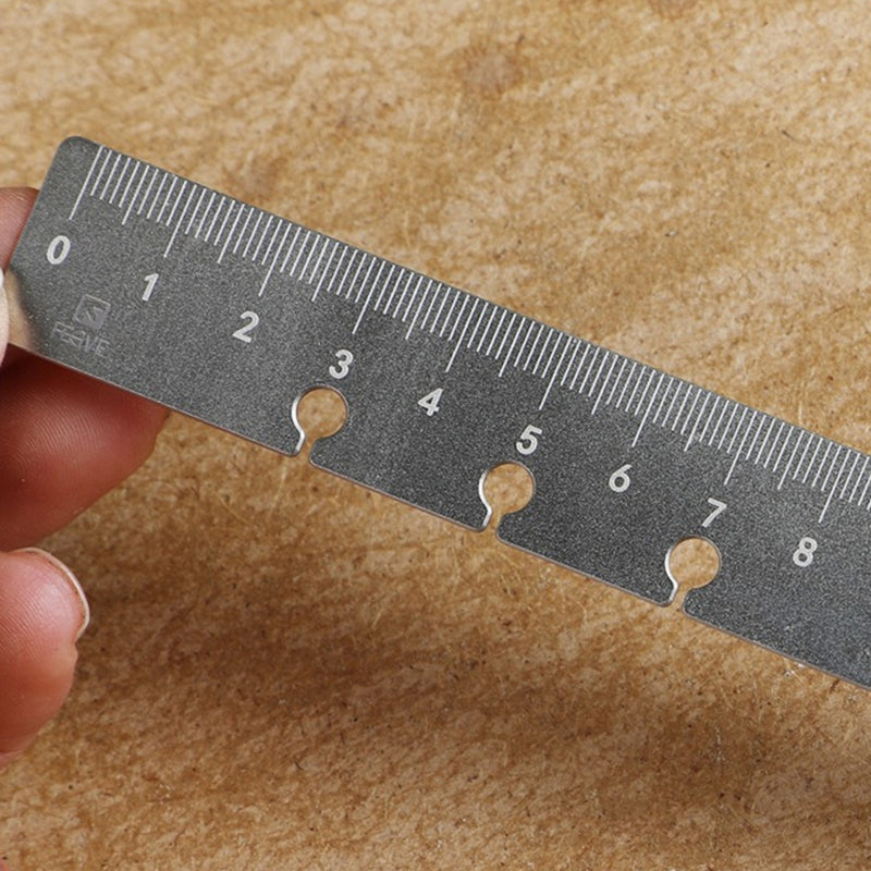 Gray Titanium Alloy Ruler Thickened 21 Cm Student Stationery Measuring Tool Drawing Feet