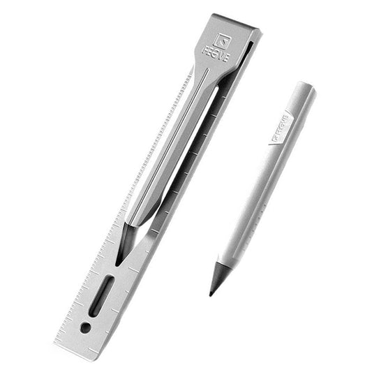 Titanium Alloy Multifunctional Ruler, Built-In Pencil Scale, Edc Crowbar, Outdoor Portable Tool