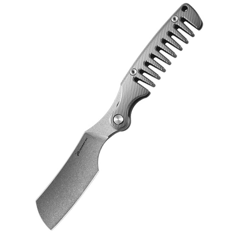 Titanium Alloy Manual Safety Razor, Old‑Fashioned Multifunctional Comb Razor, Reusable Shaving Tool For Men Daily Grooming
