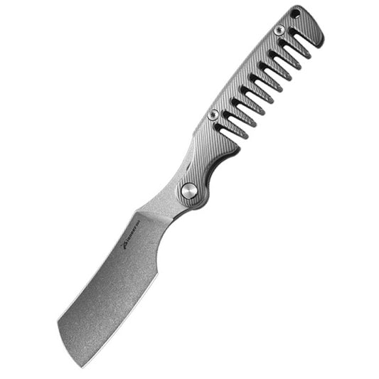 Titanium Alloy Manual Safety Razor, Old‑Fashioned Multifunctional Comb Razor, Reusable Shaving Tool For Men Daily Grooming