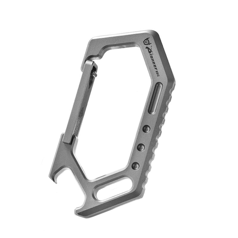 Titanium alloy Keychain Multifunctional Keychain Bottle Opener, Titanium Carabiner
