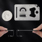 Titanium Alloy Multi-Function Tool Card Portable Keychain Pendant Crowbar Bottle Opener