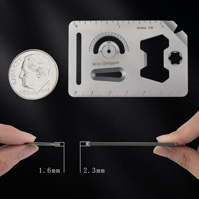 Titanium Alloy Multi-Function Tool Card Portable Keychain Pendant Crowbar Bottle Opener