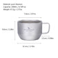 Pure Titanium Double-Layer Mini Coffee Cup With Handle, Ultra-Light Anti-Scalding Portable Tea Wine Cup For Outdoor