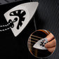 Titanium Alloy Playable Guitar Pick Necklace Pendant, Bottle Opener, Multifunctional Metal EDC Crowbar