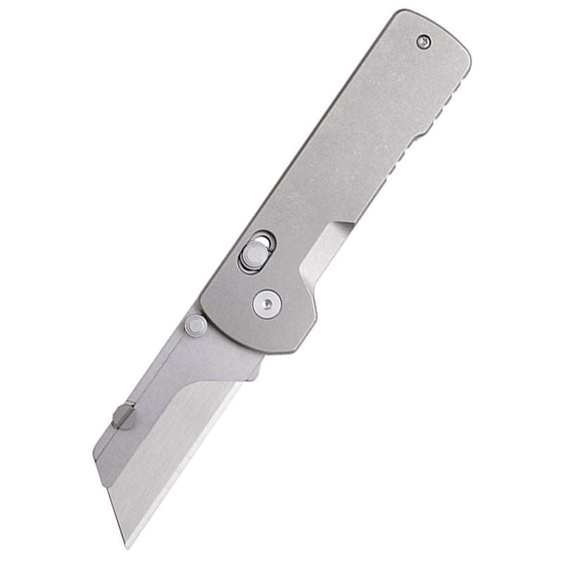 Titanium Alloy Folding Utility Knife With Detachable SK5 Blade, Suitable For Unpacking And Manual Cutting