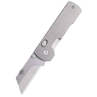 Titanium Alloy Folding Utility Knife With Detachable SK5 Blade, Suitable For Unpacking And Manual Cutting