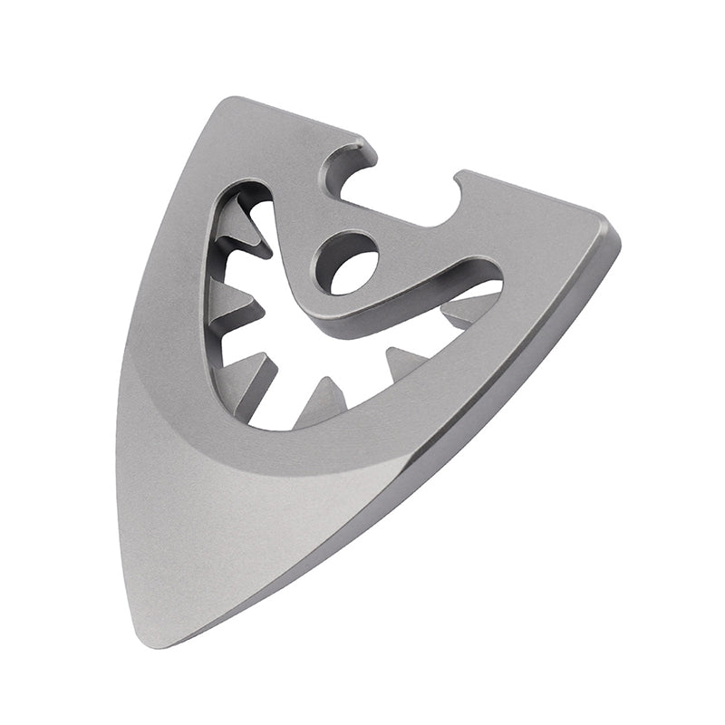 Titanium Alloy Playable Guitar Pick Necklace Pendant, Bottle Opener, Multifunctional Metal EDC Crowbar