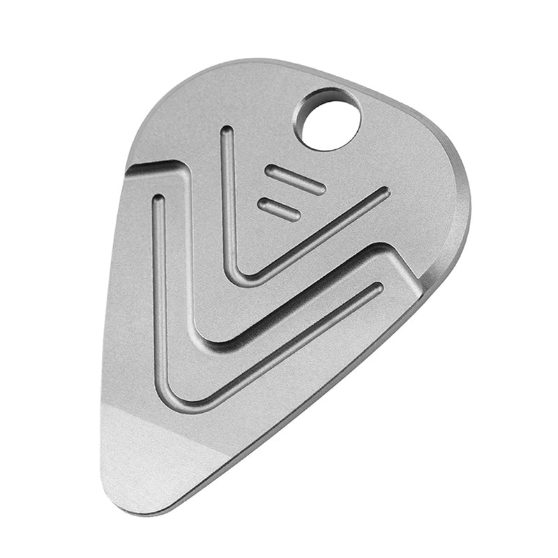 Titanium Alloy Guitar Pick Necklace Pendant, Playable Metal Pick, Multifunctional Portable Mini Crowbar