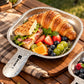 Pure Titanium Dinner Plate With Handle, Large Portable Outdoor Camping Steak Plate