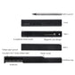 Titanium Alloy Multifunctional Tool Ruler, Built-In Pencil, Black