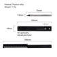 Titanium Alloy Multifunctional Tool Ruler, Built-In Pencil, Black