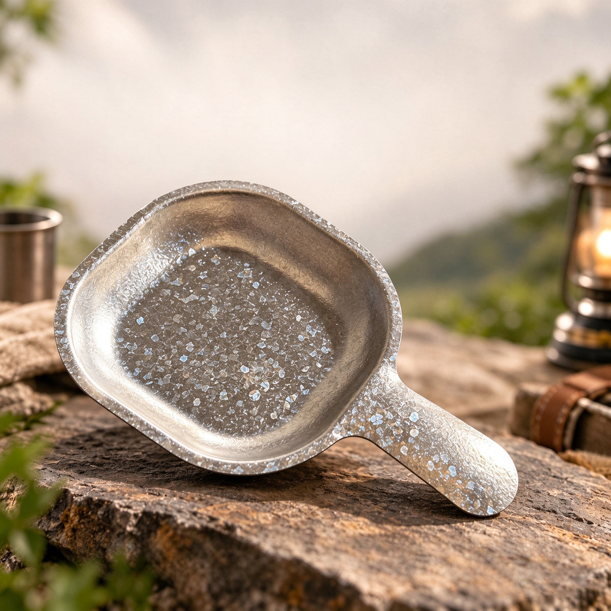 Pure Titanium Snack Tray, Small Tray With Handle, Fruit Tray, Nut Tray, Portable Outdoor Camping Tableware