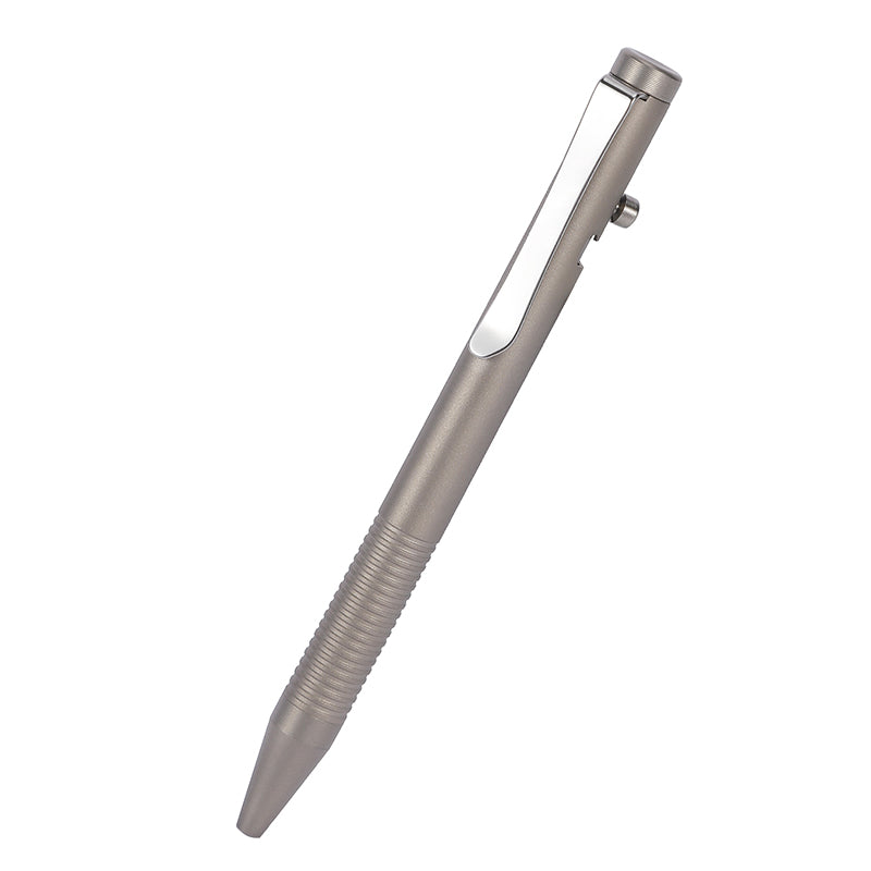 Titanium Bolt Action Pen Writing Pen with G2 black ink Refill ZSB010 Gray