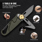 TACRAY Vinto Army Green Multifunctional Folding Knife EDC Hanging Buckle With Bottle Opener For Outdoor Camping