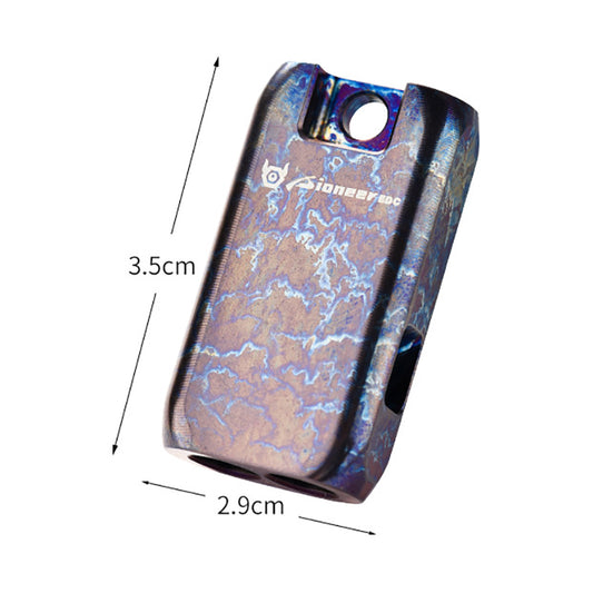 Colorful Titanium Alloy Waterproof Whistle, Double-Hole High Decibel Portable EDC Equipment