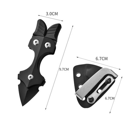 Titanium Alloy Crowbar Black With K Sheath Outdoor Portable Multifunctional EDC Tool