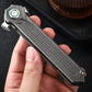 D2 Steel Blade Titanium Alloy Handle Folding Knife Outdoor Daily Multitool