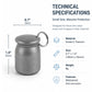 Titanium Alloy Mini Medicine Box, Outdoor Portable Keychain Pendant, Gray