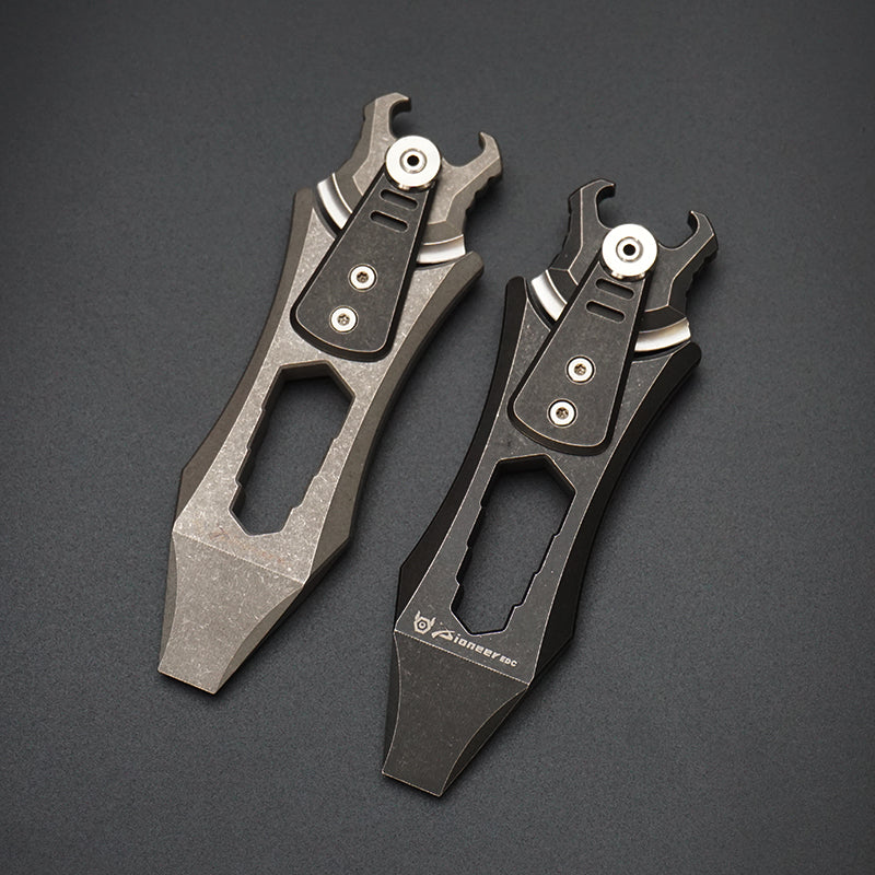 Titanium Alloy Straight Flat Head Crowbar Creative Beer Bottle Opener Portable Multi-Function Tool Universal Wrench