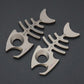 Multifunctional Titanium Alloy Fishbone Crowbar Outdoor EDC Tool Portable Bottle Opener Keychain Pendant