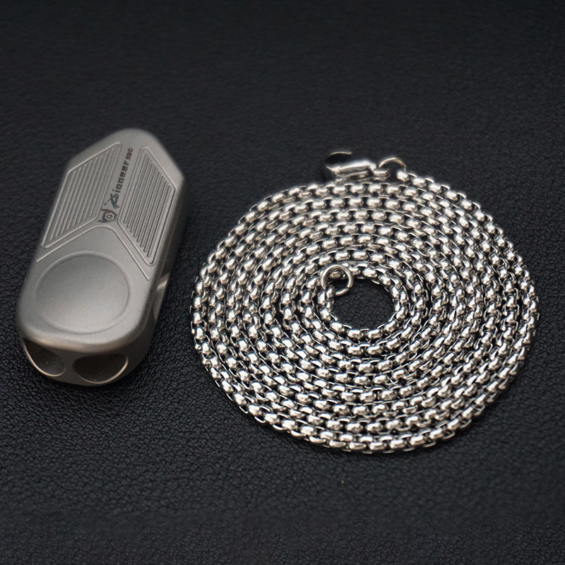 Titanium Alloy Double Hole Whistle High Decibel EDC Outdoor Equipment