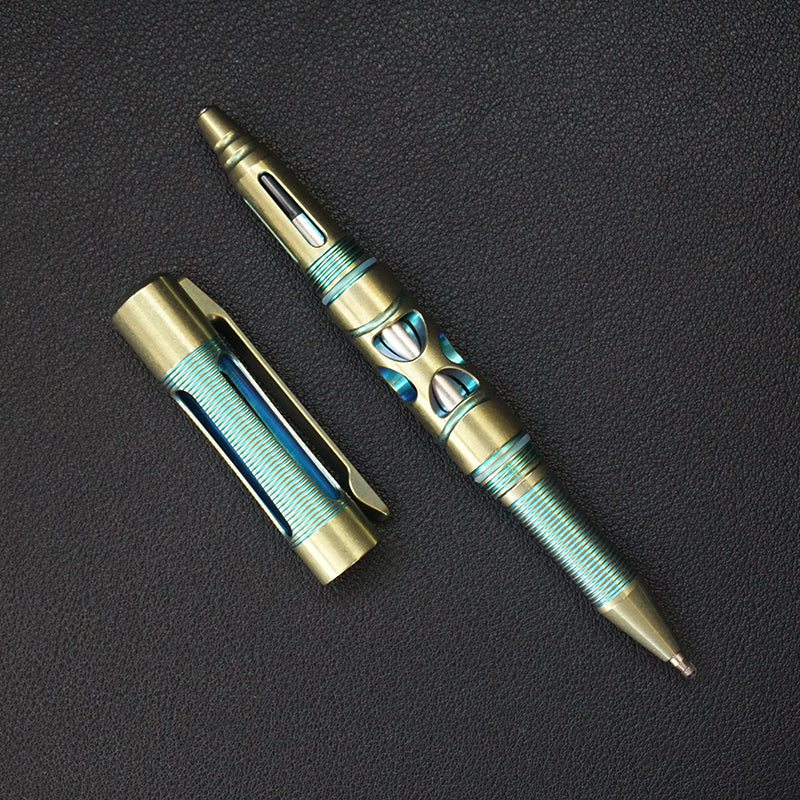 Green Gold Titanium Alloy Tactical Pen Multifunctional EDC Equipment
