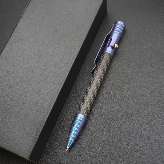 TACRAY Titanium Alloy Carbon Fiber Tactical Pen - Multifunctional EDC Business Signature Ballpoint Pen