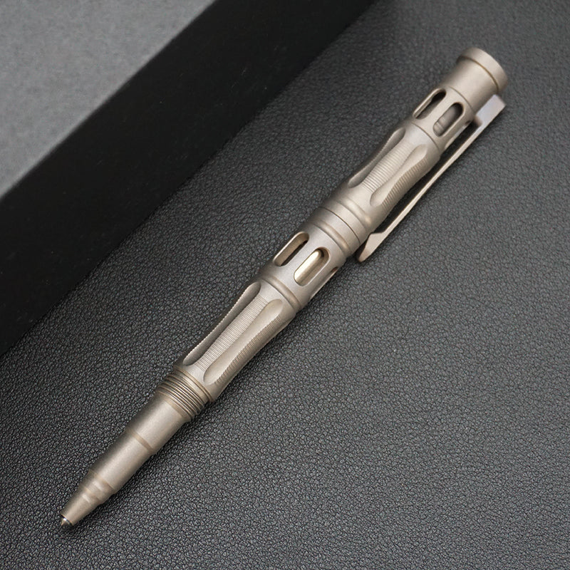 Gray Titanium Alloy Ballpoint Pen - Multifunctional Portable EDC Pen (Premium Texture Lightweight Carry)