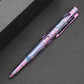 TACRAY Titanium Alloy CD Pattern Ballpoint Pen - Multifunctional Portable EDC Pen (Blue Purple)