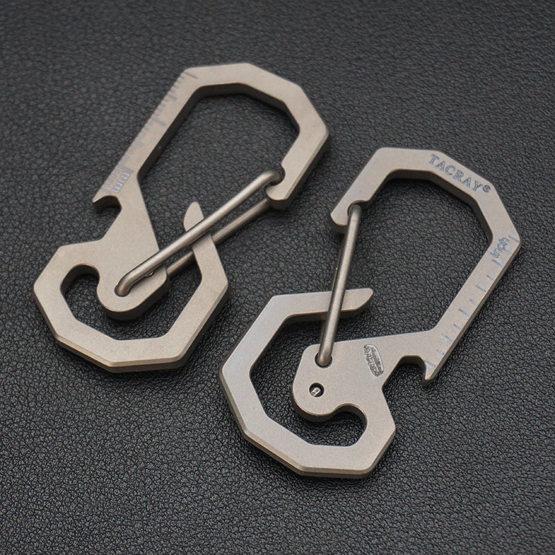 TACRAY Lightweight Titanium Alloy Keychain - Multifunctional Bottle Opener EDC Outdoor Carry Tool